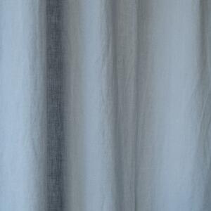 Šedý lněný závěs s tunýlkem Linen Tales Night Time, 275 x 140 cm