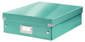 Zelený/tyrkysový kartonový úložný box s víkem 28x37x10 cm Click&Store – Leitz