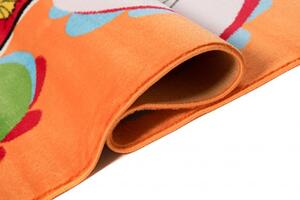Makro Abra Dětský kusový koberec KINDER A660A Zvířátka oranžový Rozměr: 80x150 cm