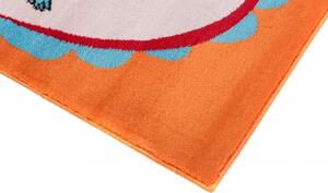 Makro Abra Dětský kusový koberec KINDER A660A Zvířátka oranžový Rozměr: 80x150 cm