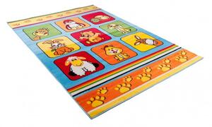 Makro Abra Dětský kusový koberec KINDER H059B Zvířátka vícebarevný Rozměr: 200x290 cm