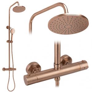 Sprchový komplet s termostatickou baterií REA PAROT LIGHT, měď kartáčovaná