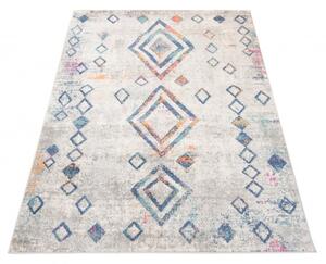 Makro Abra Kusový koberec DENVER G025A Moderní geometrický bílý modrý Rozměr: 160x230 cm