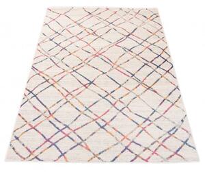 Makro Abra Moderní kusový koberec A892A DENVER bílý růžový Rozměr: 120x170 cm