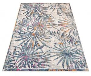 Makro Abra Kusový koberec DENVER G051B Květy listy modrý vícebarevný Rozměr: 160x230 cm
