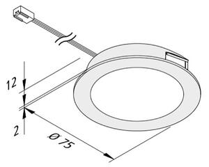 LED vestavné svítidlo FAR 68 z nerezové oceli 4W 3 000K