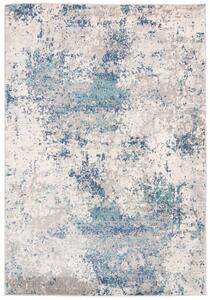 Makro Abra Kusový koberec DENVER G029A Abstraktní moderní modrý bílý Rozměr: 80x150 cm