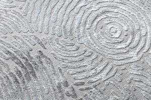 Makro Abra Kulatý kusový koberec MEFE 8725 šedý Rozměr: průměr 100 cm