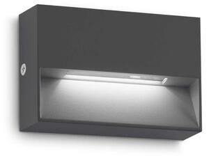 Ideal Lux Venkovní nástěnné LED svítidlo DEDRA v.6,6cm Barva: Antracit