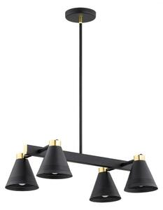 Argon 1774 - Lustr na tyči AVALONE 4xE27/15W/230V černá/zlatá