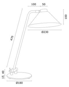 Argon 4996 - Stolní lampa GABIAN 1xE27/15W/230V bílá