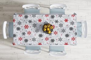 Vánoční ubrus s příměsí bavlny Minimalist Cushion Covers Red Christmas, 140 x 180 cm