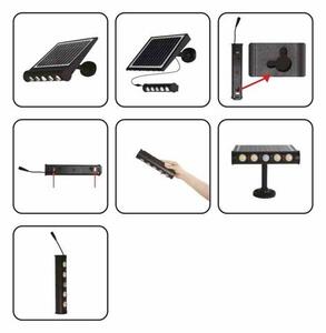 LED Solární nástěnná lampa se senzorem pohybu LED/8W/3,7V 4000 mAh 4000K IP65