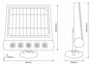 LED Solární nástěnná lampa se senzorem pohybu LED/8W/3,7V 4000 mAh 4000K IP65
