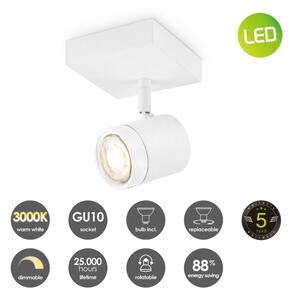 LED Stmívatelné bodové svítidlo MANU 1xGU10/5,8W/230V bílá
