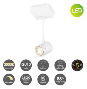 LED Stmívatelné bodové svítidlo MANU 1xGU10/5,8W/230V bílá