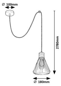 Rabalux 3148 - Lustr na lanku FARFALLE 1xE27/40W/230V černá/buk