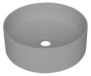 Deante CQS_SU4S - Umyvadlo na desku SILIA pr. 36 cm granit/metalicky šedá