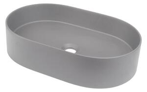 Deante CQS_SU6S - Umyvadlo na desku SILIA 35x55 cm granit/metalicky šedá