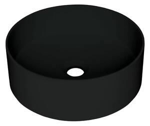Deante CQS_NU4S - Umyvadlo na desku SILIA pr. 36 cm granit/černá