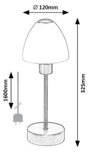 Rabalux 2296 - Stmívatelná stolní lampa LYDIA 1xE14/40W/230V černá