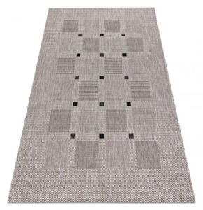 Dywany Luszczow Kusový koberec SIZAL FLOORLUX 20079 čtverce stříbrný / Černá Rozměr koberce: 160 x 230 cm