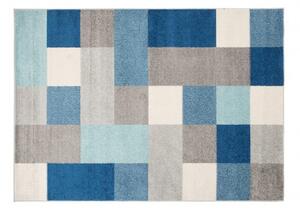 Makro Abra Kusový koberec LAZUR C574B Kostky šedý modrý Rozměr: 120x170 cm