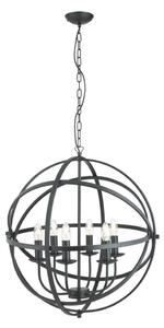 Searchlight 2476-6BK - Lustr na řetězu ORBIT 6xE14/60W/230V černá