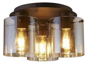 Searchlight 88911-3MO - Stropní svítidlo SWEDEN 3xE27/60W/230V pr.39 cm hně/kouř