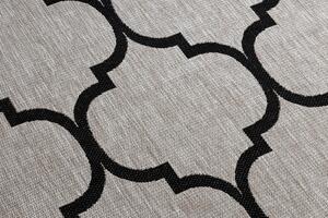 Balta Kusový koberec Sisal FLOORLUX 20608 Marokánsky vzor stříbrný / černý Rozměr: 200x290 cm