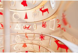 Sada 10 červených filcových vánočních dekorací Spira Medium