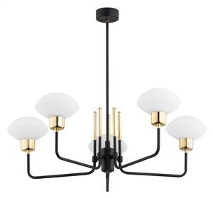 Argon 2128 - Lustr na tyči RAVELLO 5xE14/15W/230V černá/zlatá
