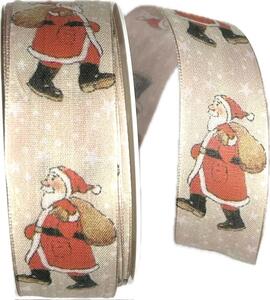 Stuha vánoční SANTA 40mm x 20m (9,-Kč/m)