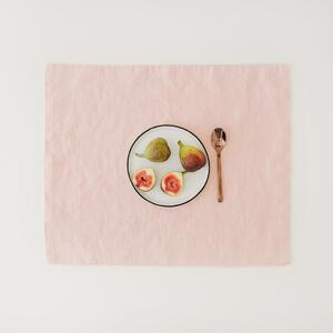 Růžové lněné prostírání Linen Tales, 35 x 45 cm