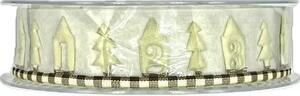 Vánoční stuha girlandová ADVENT WHITE 30mm x 5m