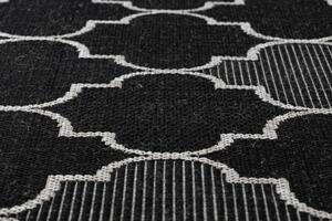 Balta Kusový koberec Sisal FLOORLUX 20607 černý / stříbrný Rozměr: 160x230 cm