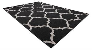 Balta Kusový koberec Sisal FLOORLUX 20608 Marokánský vzor černý / stříbrný Rozměr: 160x230 cm