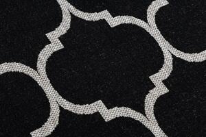 Balta Kusový koberec Sisal FLOORLUX 20608 Marokánský vzor černý / stříbrný Rozměr: 160x230 cm