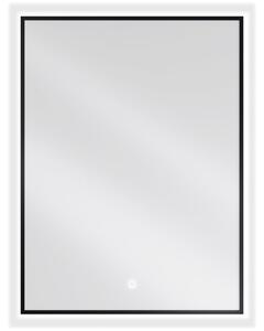 Mexen Erma koupelnové zrcadlo s osvětlením 60 x 80 cm, LED 6000K, antifog, černý rám - 9814-060-080-611-70