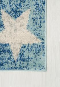 Makro Abra Kusový koberec HAPPY H332A Hvězdy modrý / bílý Rozměr: 160x220 cm