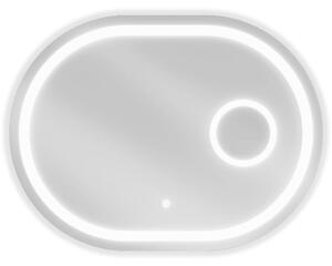 Mexen Umba osvětlené koupelnové zrcadlo s kosmetickým zrcátkem 100 x 80 cm, LED 6000K, protizamlžování