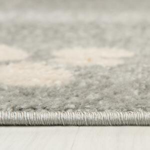 Makro Abra Dětský kusový koberec HAPPY H319A Lvíček šedý bílý Rozměr: 140x200 cm