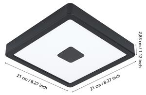 Eglo 900283 - LED Venkovní stropní svítidlo IPHIAS LED/17W/230V IP44 černá