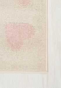 Makro Abra Dětský kusový koberec HAPPY H320A Myšky bílý růžový Rozměr: 140x200 cm