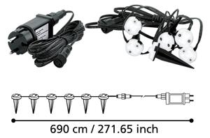 Eglo 900117 - LED Venkovní dekorační řetěz SPINETOLI 6xLED IP65