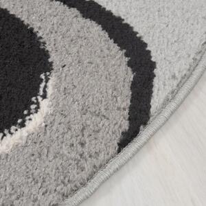Makro Abra Kulatý dětský koberec HAPPY Medvídek šedý Rozměr: průměr 120 cm