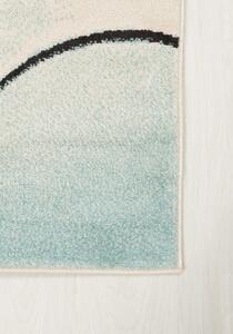 Makro Abra Dětský kusový koberec LILA H186A Míša mráčky hvězdičky bílý / modrý Rozměr: 80x150 cm
