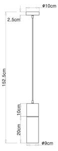Globo 21000HB - Lustr na lanku ANNIKA 1xE27/25W/230V pr. 10,5 cm černá