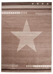 Makro Abra Moderní kusový koberec MAROKO L916A Hvězda tmavě béžový Rozměr: 120x170 cm