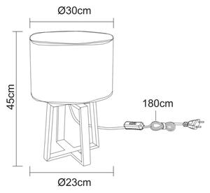 Globo 21621B - Stolní lampa MORITZ 1xE14/40W/230V černá